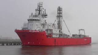 NG DRILLER  Offshore drilling ship arriving at a foggy Great Yarmouth 🇬🇧 311024 [upl. by Maia]