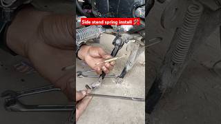 side stand spring install easy way 🛠️ mechanicrohit youtubeshorts automobile bike shorts [upl. by Mose171]