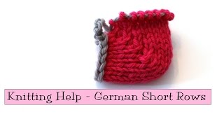 Knitting Help  German Short Rows [upl. by Ekram]