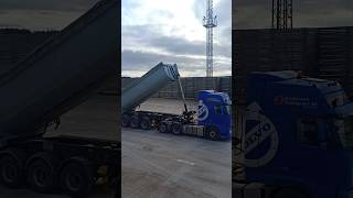 TrailerTruck haulingCargo SenebogenExcacavator Loading Shorts [upl. by Sherborne]