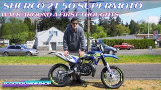 2020 Sherco 50cc 2 Stroke Supermoto Review [upl. by Thorny]