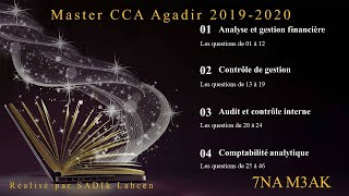 EP 1 Corrections des concours master Master CCA Agadir 2019202 24 [upl. by Esiahc353]