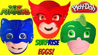 Huge PJ MASKS Play Doh Surprise Eggs [upl. by Oirogerg]