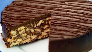 La torta più deliziosa di biscotti e cioccolato  niente cottura  Saporito TV [upl. by Rehpatsirhc132]