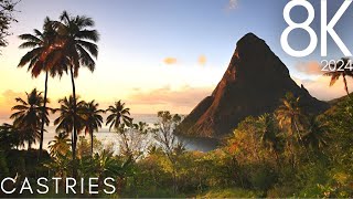 Castries St Lucia 🇱🇨 in 8K ULTRA HD  Travel Video [upl. by Schubert730]