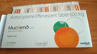 Mucoend  mucinac  acetylcysteine 600 mg effervescent tablets uses in hindi [upl. by Mariette960]