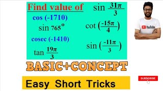 FIND THE VALUES OF TRIGONOMETRIC FUNCTIONS  TRIGONOMETRIC FUNCTIONS for IIT JEE  Class 11 MATHS [upl. by Dwane]