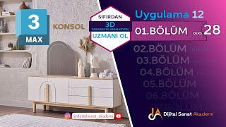 3ds Max I Uygulama012 I Konsol I 028 [upl. by Gine755]