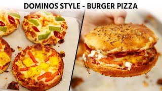 Burger Pizza  Dominos Style Recipe  CookingShooking [upl. by Loeb20]