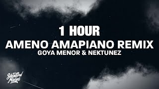 1 HOUR Goya Menor amp Nektunez  Ameno Amapiano Remix Lyrics [upl. by Doralynne765]