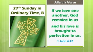 Alleluia Verse  27th Sunday in Ordinary Time B 1 Jn 412 [upl. by Amadeo]