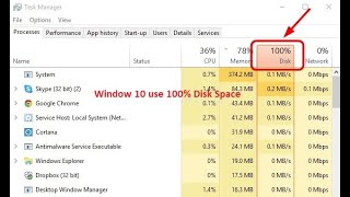 How to fix a 100 disk usage on window 10  Task Manager Disk 100 usage 2022 [upl. by Farro]