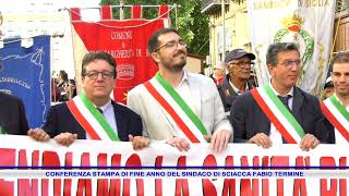 CONFERENZA STAMPA DI FINE ANNO DEL SINDACO DI SCIACCA FABIO TERMINE [upl. by Acceb]