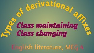 Types of derivational affixes [upl. by Aihsekan]