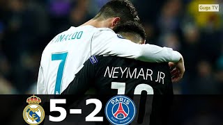 Real Madrid vs PSG 52  Ronaldo vs Neymar amp Mbappe [upl. by Notwen263]