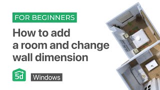 How to create a room in Planner 5D for Windows  3D Interior Design For Beginners [upl. by Dabbs]