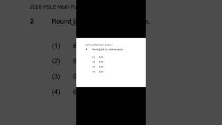 2020 PSLE Math Paper 1 Question 2Rounding off Decimals [upl. by Fates765]