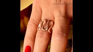 How to Make Hammered Copper ZigZag Ring  Dövme Bakır Yüzük Nasıl Yapılır 7 [upl. by Bradwell]