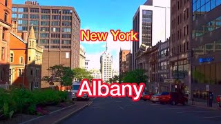 4K Driving Tour  Downtown Albany New York Lots of Historic Landmarks [upl. by Dnomaj]