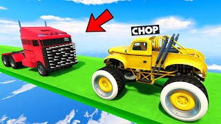 GTA 5 FACE TO FACE CHALLENGE WITH MONSTER TRUCK CHOP [upl. by Chace924]