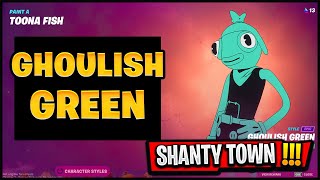 Find Bottles of Ghoulish Green at Shanty Town Fortnite [upl. by Issirk541]