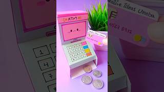 DIY miniature ATM machine 🤑💰 DIY paper craft for school project art shorts diy [upl. by Zurn]