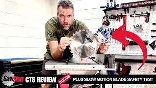 SawStop CTS Portable Table Saw Review Plus I trigger the blade brake on purpose [upl. by Holton]