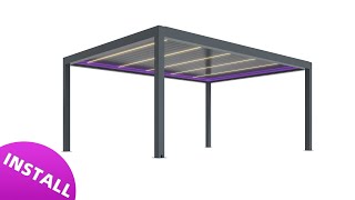 DIY Installation of Aluminum Pergola Gazebo from AlunoTec丨AlunoTec INSTALLATION 1 [upl. by Tarrel307]