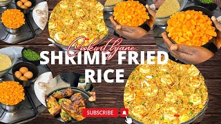 Stir fried rice with shrimps the healthy way to enjoy your rice viralvideo chinesericerecipe [upl. by Amandie593]