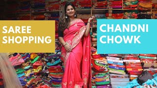 Saree Shopping In Chandni Chowk Delhi  Wholesale Markets In Old Delhi  Budget Shopping [upl. by Mateusz441]