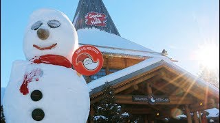 Santa Claus Village in Rovaniemi Finland by air 🦌🎅 home of Father Christmas in Lapland drone video [upl. by Hesky811]