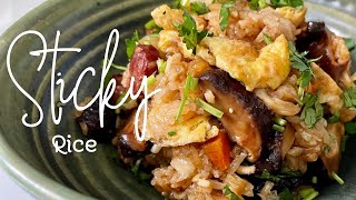 How to make sticky rice with Chinese sausages in a rice cooker [upl. by Leacock]