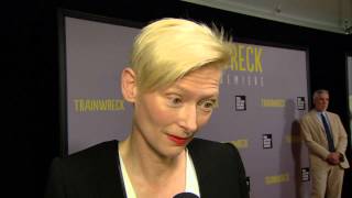 Trainwreck Tilda Swinton World Premiere red Carpet Interview  ScreenSlam [upl. by Warfore]