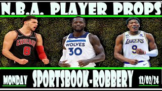 NBA player props  NBA player props Today  Monday December 02 2024 NBA Best bets  Player props [upl. by Ewald]