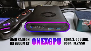 Impressive eGPU With OCULINK USB4 NVMe SSD  ONEXGPU [upl. by Onaireves]