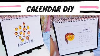 Easy Desk Printable Calendar DIY How to Make Calendar at Home [upl. by Ronnica327]