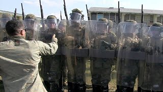 US Marines Riot Control Techniques Training [upl. by Acireed]