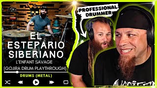 EL ESTEPARIO SIBERIANO quotL’Enfant Savage Gojira Drum Coverquot  Audio Engineer amp Drummer React [upl. by Anivol]