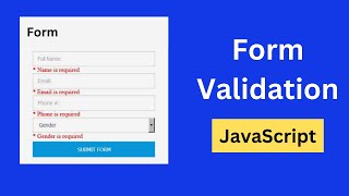 Form Validation using JavaScript  JavaScript Form Validation for Beginners [upl. by Darreg238]