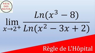 Calcul dune limite avec utilisation de la règle de L Hôpital [upl. by Leahcimnaes674]