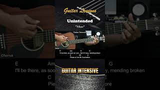 Unintended  Muse  EASY Guitar Tutorial  Chords  Lyrics  Guitar Lessons guitarlessons [upl. by Ayinat]