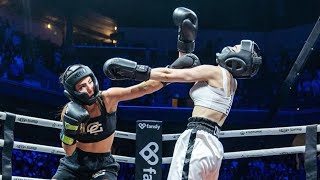 Andrea Botez Destroys Dina Belenkaya Epic Boxing Highlights [upl. by Loraine116]