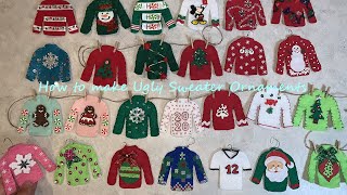 DIY Ugly Sweater Felt Ornaments  How to Make Ugly Sweater Ornaments [upl. by Ferne886]