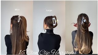 16 Ways to Style Claw Clip 2022  16 Claw Clip Catcher Hairstyles part 2  The Hairdos [upl. by Oremor]