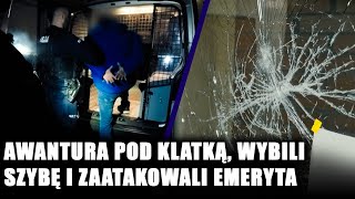 Zdemolował klatkę schodową Agresywny mężczyzna szantażował policję Mój ojciec jest dyrektorem [upl. by Alaik]