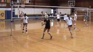 Volleyball warmup drill 4man passing volleyball drill [upl. by Ahsain]