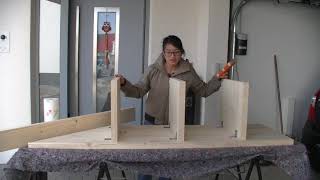 DIY Garderobensitzbank aus Holz selbst bauenMassive FichteBuilding a wooden cloakroom bench [upl. by Ociral]