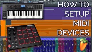 How To Setup A MIDI Controller Keyboard or Drumpad FL STUDIO 12 Basics [upl. by Temple727]