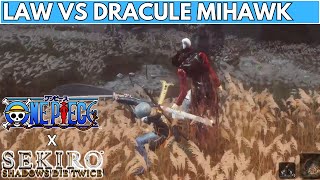 ONE PIECE x SEKIRO SHADOWS DIE TWICE  TRAFALGAR LAW VS DRACULE MIHAWK  FULL FIGHT  COMBAT [upl. by Arraik]