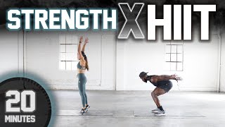 20 Minute FULL BODY Strength X HIIT Workout No Equipment [upl. by Stephens460]